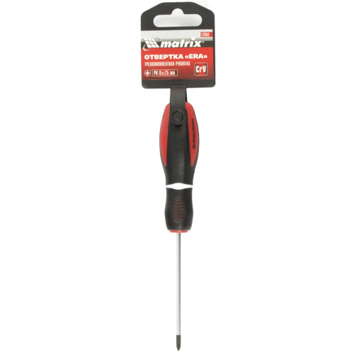 Отвертка "Era", PH0 х 75 мм, CrV, трехкомпонентная рукоятка Matrix по ценам производителя в Краснодаре с доставкой по всей России