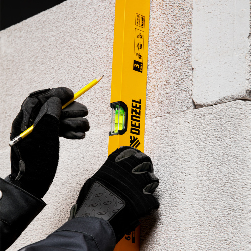 Уровень алюминиевый, 600 мм, фрезерованный, 3 глазка Denzel по ценам производителя в Краснодаре с доставкой по всей России