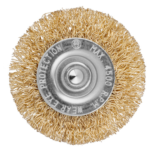 Щетка для дрели, 50 мм, плоская со шпилькой, латунированная витая проволока Matrix по ценам производителя в Краснодаре с доставкой по всей России