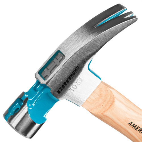 Молоток-гвоздодер, 280 г, угол 75, магнит, обрезиненная рукоятка American hickory GROSS по ценам производителя в Краснодаре с доставкой по всей России