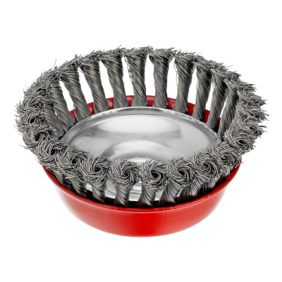 Щетка для УШМ, 125 мм, М14, "чашка", крученая проволока 0.5 мм Matrix по ценам производителя в Краснодаре с доставкой по всей России