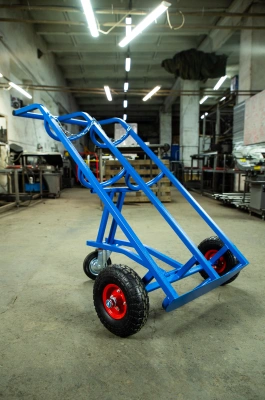 Тележка для газовых баллонов TOR ГБ-2, 2 баллона (250 пневмо колеса + 160 поворотное) по ценам производителя в Краснодаре с доставкой по всей России