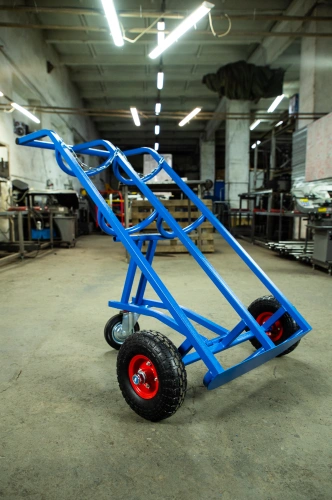 Тележка для газовых баллонов TOR ГБ-2, 2 баллона (250 пневмо колеса + 160 поворотное) по ценам производителя в Краснодаре с доставкой по всей России