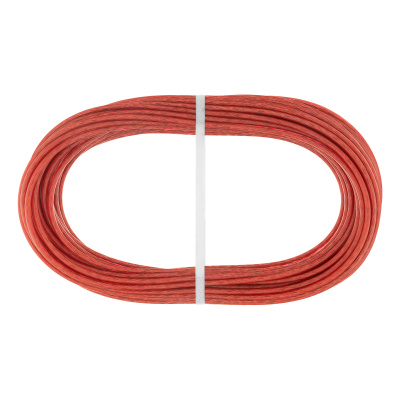 Трос металлополимерный красный ПР-3.0, толщина 3.0 мм, моток 20 метров Сибртех по ценам производителя в Краснодаре с доставкой по всей России