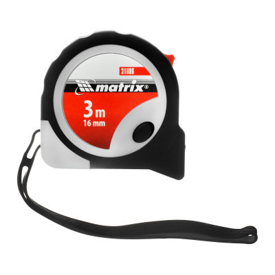 Рулетка Continuous fixation,3 м х 16 мм,двухкомпонентный корпус,плавная фиксация Matrix по ценам производителя в Краснодаре с доставкой по всей России