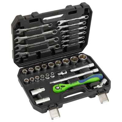 Набор инструментов 32 предмета, CrV, 1/2" Сибртех по ценам производителя в Краснодаре с доставкой по всей России