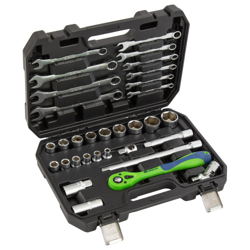 Набор инструментов 32 предмета, CrV, 1/2" Сибртех по ценам производителя в Краснодаре с доставкой по всей России