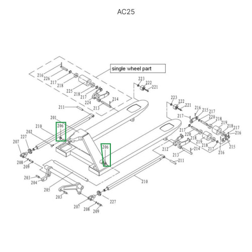 Стопорное кольцо оси углового рычага для гидравлических тележек JC20 по ценам производителя в Краснодаре с доставкой по всей России