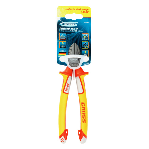 Бокорезы, диэлектрические рукоятки, до 1000 В, трехкомпонентные рукоятки, 180 мм Gross по ценам производителя в Краснодаре с доставкой по всей России