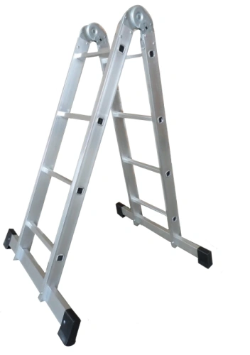 Лестница 2-х секционная алюминиевая шарнирная 2*4 по ценам производителя в Краснодаре с доставкой по всей России