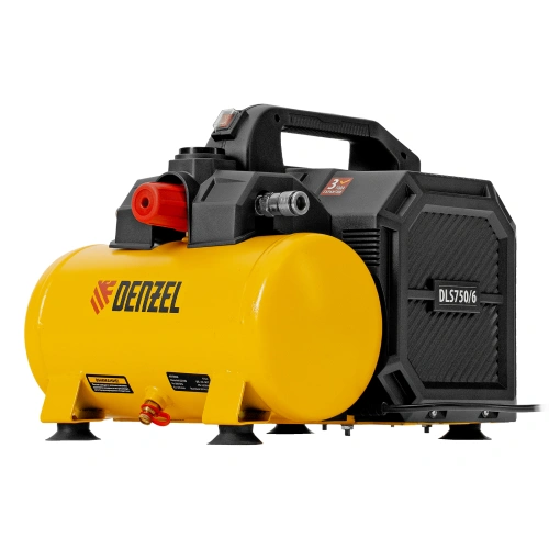 Компрессор  DLS750/6 безмасляный малошумный 750 Вт, 140 л/мин,ресивер 6 л Denzel по ценам производителя в Краснодаре с доставкой по всей России
