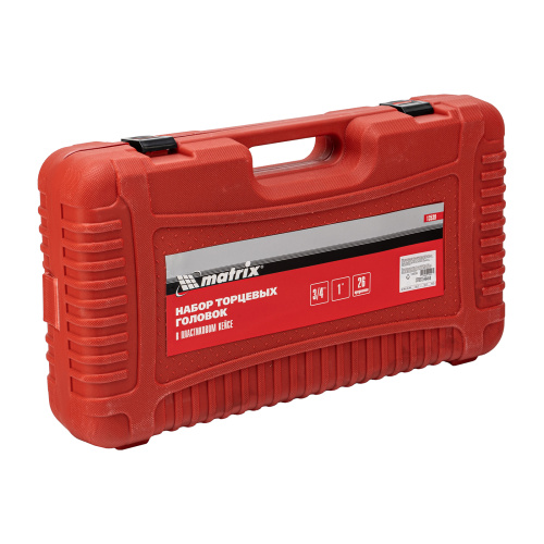 Набор торцевых головок 3/4"–1", головки 21 х 65 мм, 26 предметов, в пласт. боксе Matrix по ценам производителя в Краснодаре с доставкой по всей России