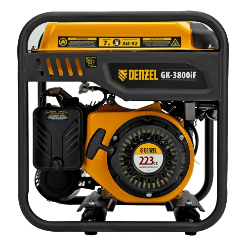Генератор инверторный GK-3800iF, 3,8 кВт, 230 В, ручной старт DENZEL по ценам производителя в Краснодаре с доставкой по всей России
