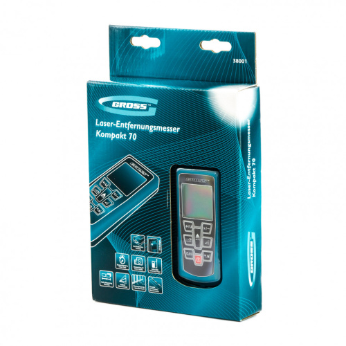 Дальномер лазерный Kompakt 70,от 0,05 до 70 м,функц, Пифагора,площадь,объем,таймер Gross по ценам производителя в Краснодаре с доставкой по всей России