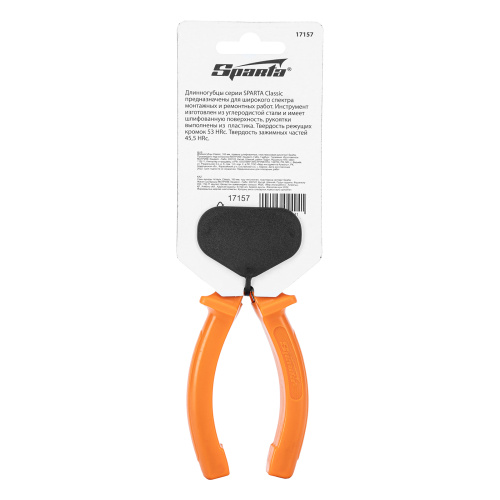 Длинногубцы прямые Classic, 160 мм, шлифованные, пластмассовые рукоятки Sparta по ценам производителя в Краснодаре с доставкой по всей России