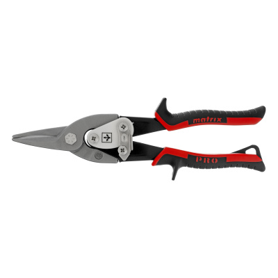 Ножницы по металлу, 250 мм, прямой рез, сталь CRMO, двухкомпонентные рукоятки, PRO Matrix по ценам производителя в Краснодаре с доставкой по всей России