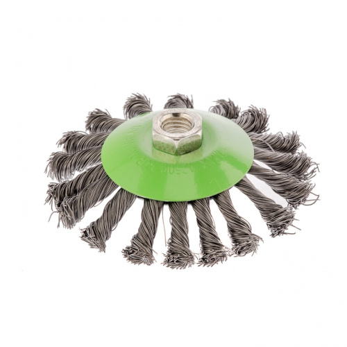 Щетка для УШМ, 115 мм, М14, "тарелка", крученая проволока 0.5 мм Сибртех по ценам производителя в Краснодаре с доставкой по всей России