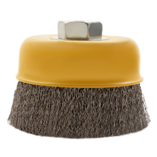 Щетка для УШМ, 75 мм, "Чашка", витая нержавеющая проволока 0.3 мм, М14 Denzel по ценам производителя в Краснодаре с доставкой по всей России
