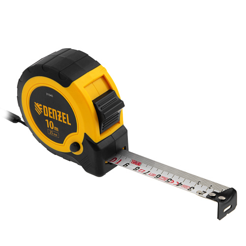 Рулетка 10м х 25мм, двухкомп. корпус, кнопка-пауза Denzel по ценам производителя в Краснодаре с доставкой по всей России