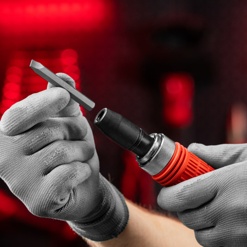 Отвертка ударно-поворотная 1/2, набор бит, 6 шт, обрезиненная ручка, пластиковый бокс Matrix по ценам производителя в Краснодаре с доставкой по всей России