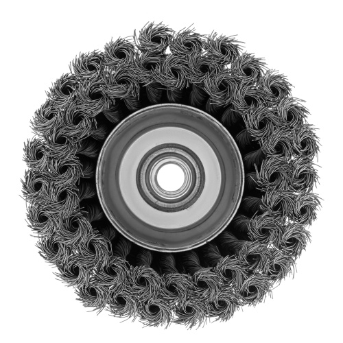 Щетка для УШМ, 125 мм, М14, "чашка", двухрядная, крученая проволока 0.35 мм Matrix по ценам производителя в Краснодаре с доставкой по всей России
