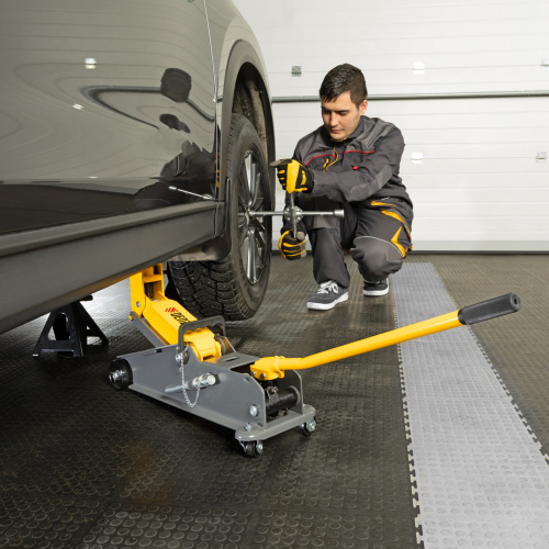 Домкрат гидравлический подкатной с фиксатором, 3 т, 190-532 мм, SUV/ Denzel по ценам производителя в Краснодаре с доставкой по всей России