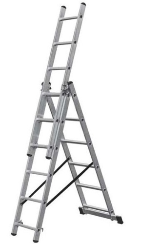 Лестница 3-х секционная алюминиевая 3*6 по ценам производителя в Краснодаре с доставкой по всей России