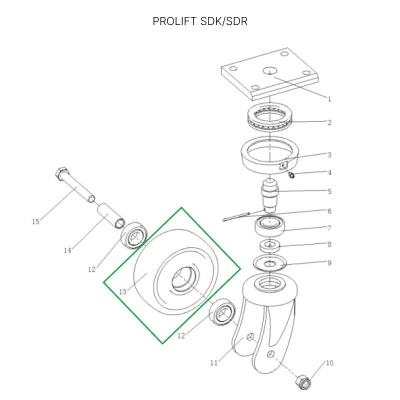 Опорное колесо для штабелеров SDR1536/1545S/1645/1656/2036/2045, SDK по ценам производителя в Краснодаре с доставкой по всей России