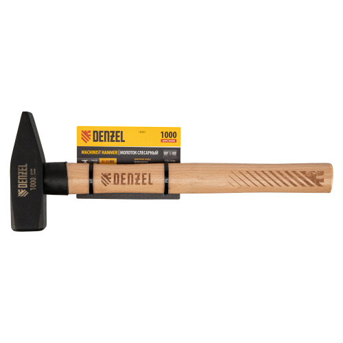 Молоток слесарный, 1000 г, кованый квадратный боек, буковая рукоятка Denzel по ценам производителя в Краснодаре с доставкой по всей России