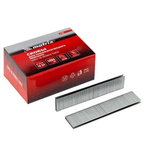 Скобы для пневматического степлера 18GA, 1.25х1 мм длина 28 мм ширина 5,7 мм, 5000 шт Matrix по ценам производителя в Краснодаре с доставкой по всей России