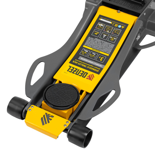 Домкрат гидравлический подкатной, 3 т, 75-500 мм, быстрый подъем, низкий подхват, проф. Denzel по ценам производителя в Краснодаре с доставкой по всей России