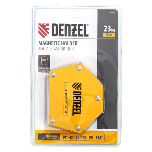 Фиксатор магнитный для сварочных работ усилие 50 LB, 30х45х60х75х90х135 град. Denzel по ценам производителя в Краснодаре с доставкой по всей России
