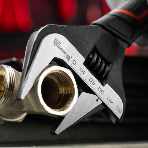 Ключ разводной, тонкие губки, фосфатированный, двухкомпонентная рукоятка, 250 мм, PRO Matrix по ценам производителя в Краснодаре с доставкой по всей России