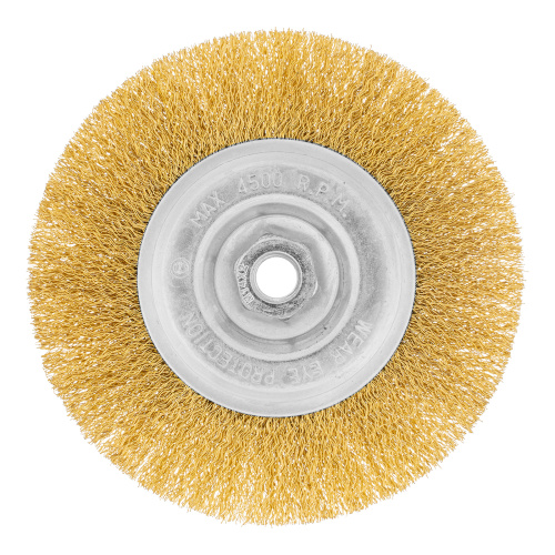 Щетка для УШМ, 150 мм, М14, плоская, латунированная витая проволока Matrix по ценам производителя в Краснодаре с доставкой по всей России