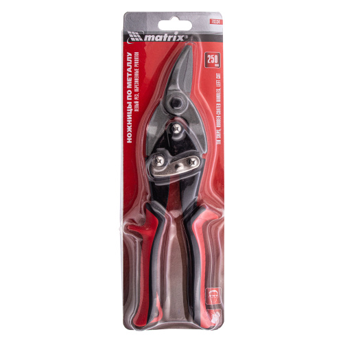 Ножницы по металлу, 250 мм, левые, обрезиненные рукоятки Matrix по ценам производителя в Краснодаре с доставкой по всей России