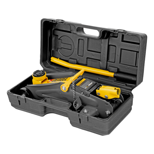 Домкрат гидравлический подкатной с фиксатором, 2 т, 130-330 мм, в кейсе Denzel по ценам производителя в Краснодаре с доставкой по всей России