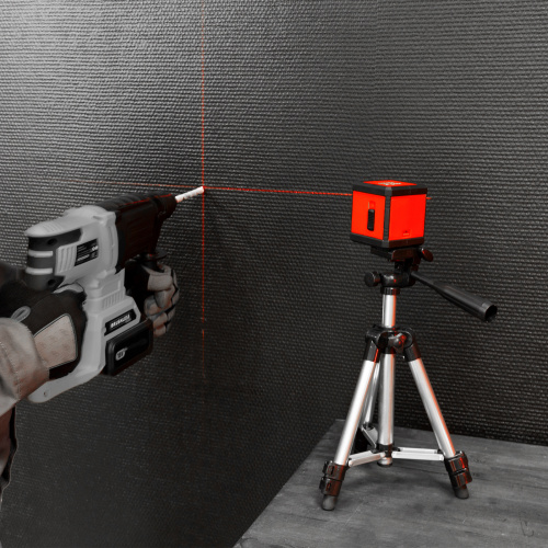 Лазерный уровень XQB RED Pro SET, 10 м, красный луч, батарейки, штатив MTX по ценам производителя в Краснодаре с доставкой по всей России