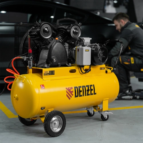 Компрессор воздушный рем. привод BCV 4000-T/100, 4,0 кВт, 100 литров, 690 л/мин Denzel по ценам производителя в Краснодаре с доставкой по всей России