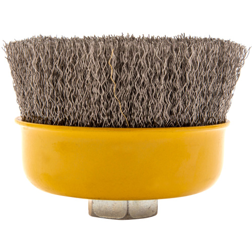 Щетка для УШМ, 100 мм, "Чашка", витая нержавеющая проволока 0.3 мм, М14 Denzel по ценам производителя в Краснодаре с доставкой по всей России