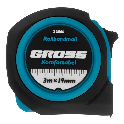 Рулетка Komfortabel 3 м х 19 мм,обрезиненный корпус Gross по ценам производителя в Краснодаре с доставкой по всей России