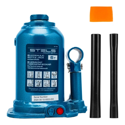 Домкрат гидравлический бутылочный телескопический, 6 т, подъем 180-410 мм Stels по ценам производителя в Краснодаре с доставкой по всей России