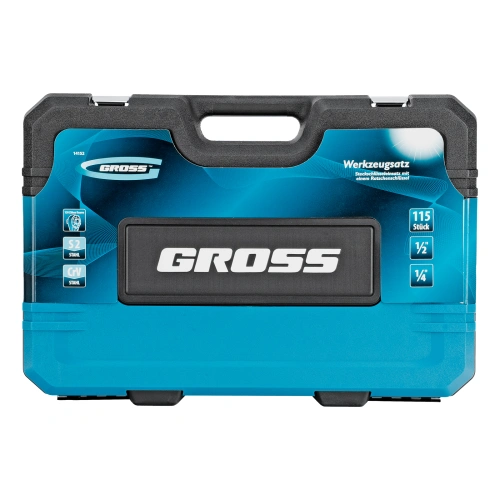 Набор инструментов, 1/4", 1/2", CrV, 120 зубьев, 115 предметов Gross по ценам производителя в Краснодаре с доставкой по всей России