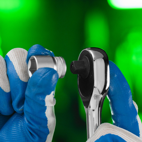 Ключ-трещотка 3/8", 45 зубьев, с быстрым сбросом, CrV, хром Сибртех по ценам производителя в Краснодаре с доставкой по всей России