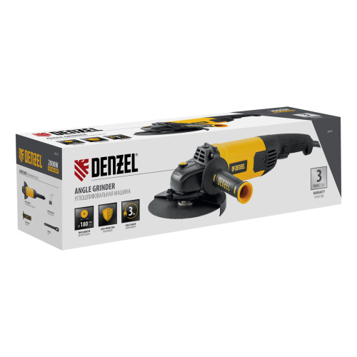 Машина шлифовальная угловая AG180-2000, 2000 Вт, 180 мм, 8500 об/мин Denzel по ценам производителя в Краснодаре с доставкой по всей России