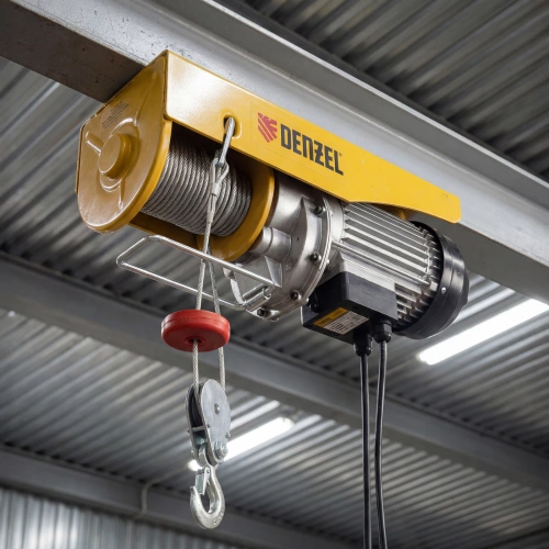 Тельфер электрический TF-800, 0.8 т, 1300 Вт, высота 12 м, 8 м/мин Denzel по ценам производителя в Краснодаре с доставкой по всей России