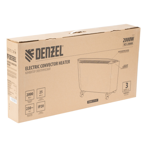 Конвектор электрический XCE-2000 B, 230 В, 2000 Вт, X-образный нагреватель Denzel по ценам производителя в Краснодаре с доставкой по всей России