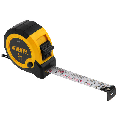 Рулетка 5м х 19мм, двухкомп. корпус, кнопка-пауза Denzel по ценам производителя в Краснодаре с доставкой по всей России