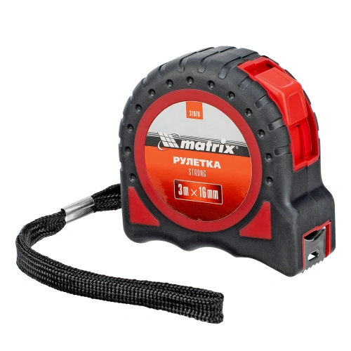 Рулетка Strong,3 м х 16 мм,обрезиненный корпус Matrix по ценам производителя в Краснодаре с доставкой по всей России