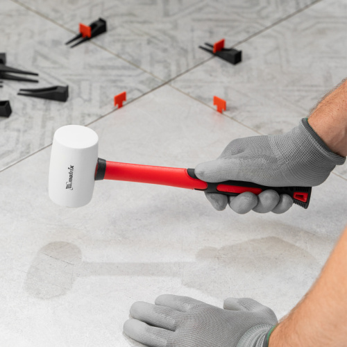 Киянка резиновая, 225 г, белая резина, фибергласовая рукоятка Matrix по ценам производителя в Краснодаре с доставкой по всей России