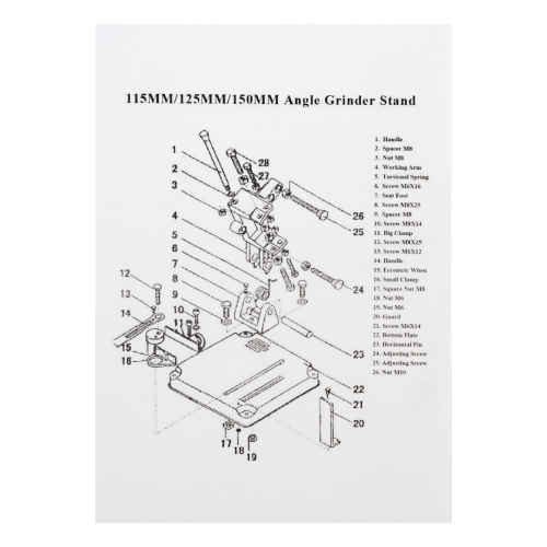 Станок для крепления УШМ COS-115 Sparta по ценам производителя в Краснодаре с доставкой по всей России